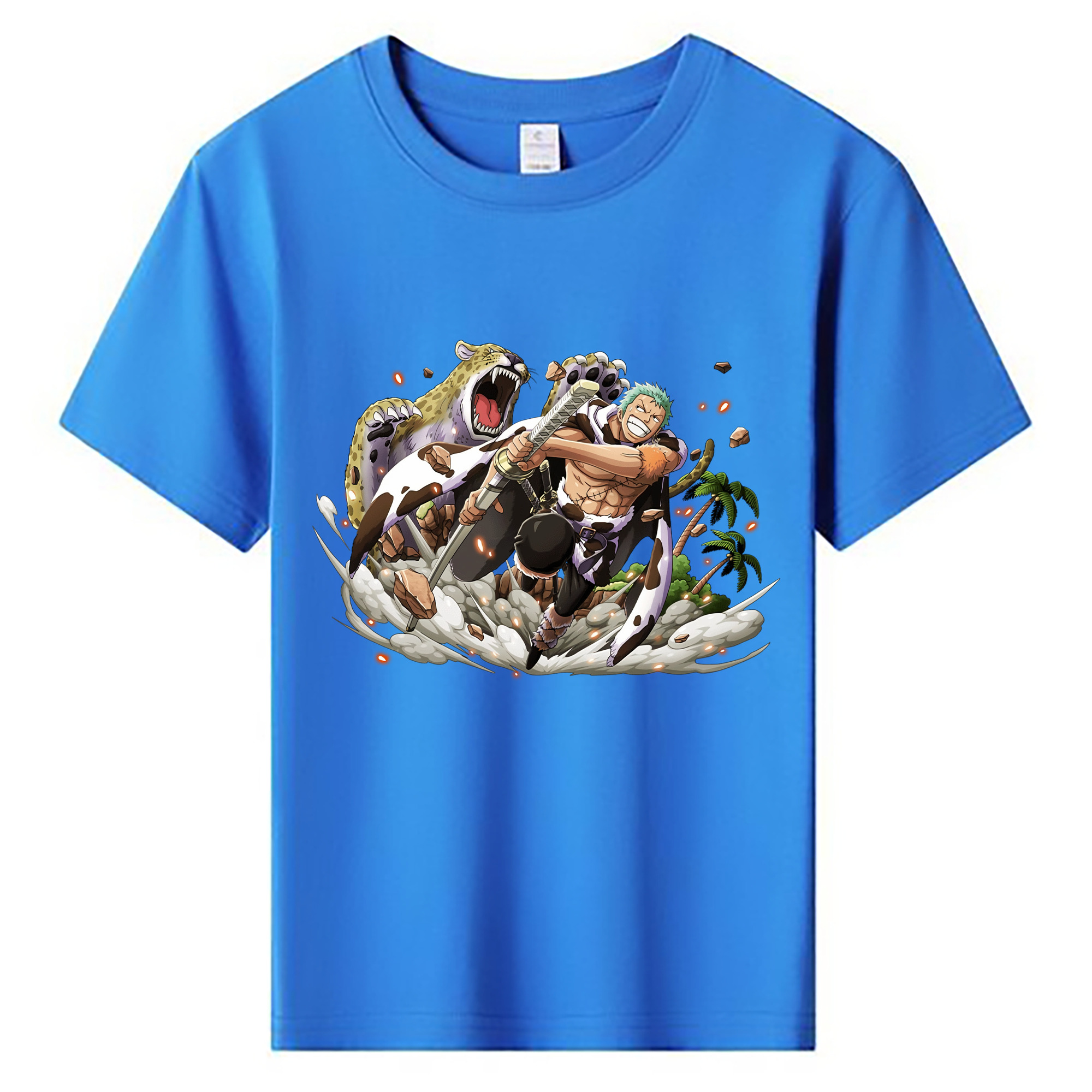 ワンピース ロロノア・ゾロ ONE PIECE Roronoa Zoro 綿100％キッズTシャツ（フロントプリント）